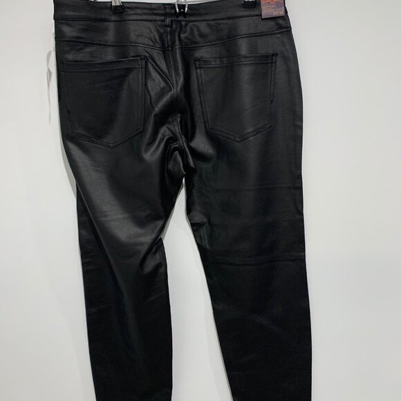 Liverpool Jeans Company Women Leather Pants Size 33/16 Madonna Skinny Leggings - Picture 7 of 9